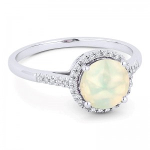 Opal & Diamond Ring