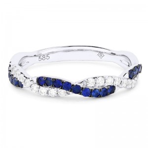 Blue Sapphire & Diamond Ring