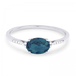 London Topaz & Diamond Ring