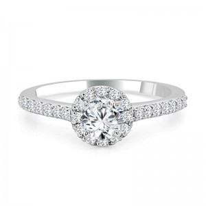 De Beers Forevermark Center of My Universe® Floral Halo Engagement