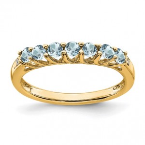 Aquamarine & Diamond Ring