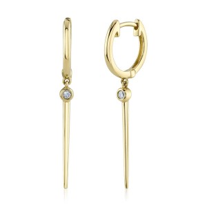 Diamond Bezel Earring