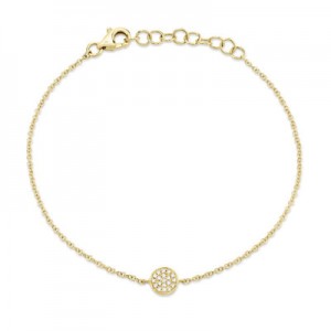 Diamond Pave Circle Bracelet