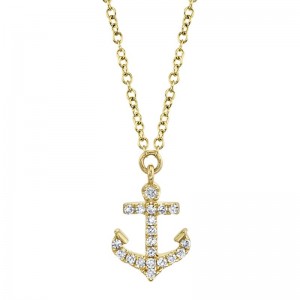 Diamond Anchor Necklace