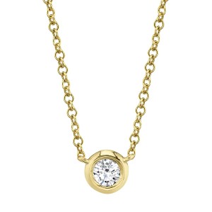 Diamond Bezel Necklace
