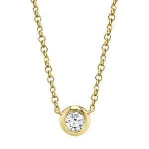 Diamond Bezel Necklace