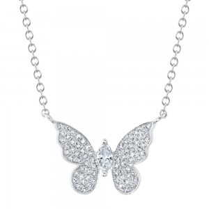 Diamond Butterfly Necklace