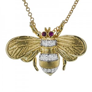 Simon G. Diamond Bee Pendant