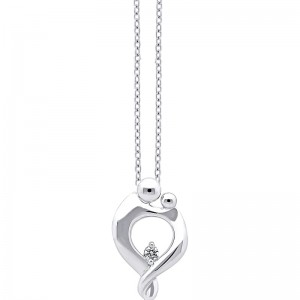 Mother and Child Sterling Silver Pendant