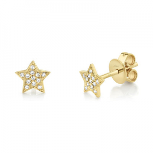 Diamond Star Stud Earrings