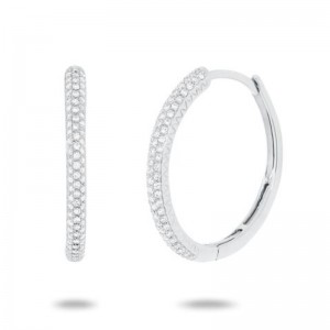 Hoop Diamond Pave Earrings