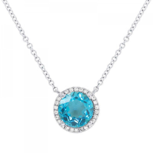 Blue Topaz / DiamondNecklace