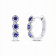 Sapphire & Diamond Huggie Earrings