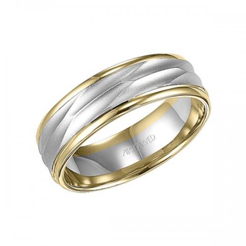 Men's Gold Engraved Wedding Band