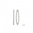 Diamond Oval Inside Outside Hoop Earring