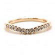 Curved Diamond Wedding Band