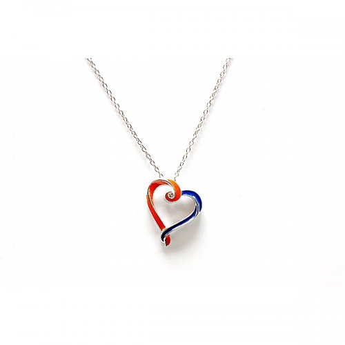 Syracuse University Inspired Heart Pendant