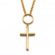 Gold Cut Out Cross Pendant