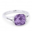 Ladies Amethyst & Diamond Ring