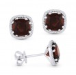 Garnet & Diamond Earrings