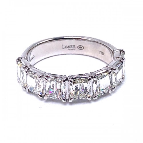 Cushion Criss Cut Diamond Wedding Ring