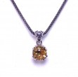 Sterling Silver Citrine Pendant by Samuel B.