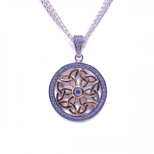 Sterling Silver Trinity Knot Pendant by Keith Jack