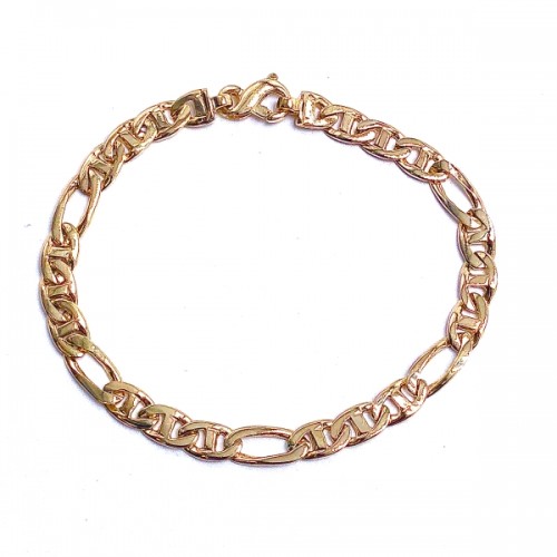 Men's Marine Oval Link Gold Bracelet