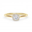 Round with Cushion Halo Engagement Ring