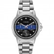Women's Thin Blue Line Silhouette Crystal Watch For Law Enforcement