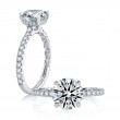 A.JAFFE Quilted Round Engagment Semi Mount