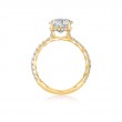 A.JAFFE Quilted Round Engagment Semi Mount