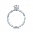 A.JAFFE Pave Twisted Band Oval Solitaire Semi Mount