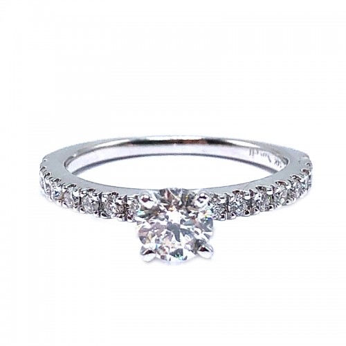 Pave Round Cut Diamond Engagement Ring Bridge (0.25 ct. tw.) MR17301N