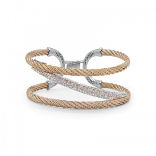 Alor Carnation Crossover Diamond Bracelet