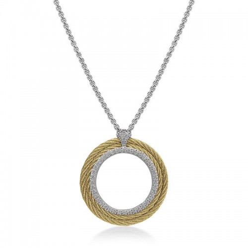 Alor Cable Circle Pendant Necklace
