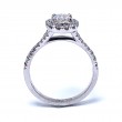 L'Amour Oval Crisscut Diamond Engagement Ring
