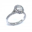 L'Amour Oval Crisscut Diamond Engagement Ring