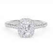 De Beers Forevermark Cushion Diamond Engagement Ring