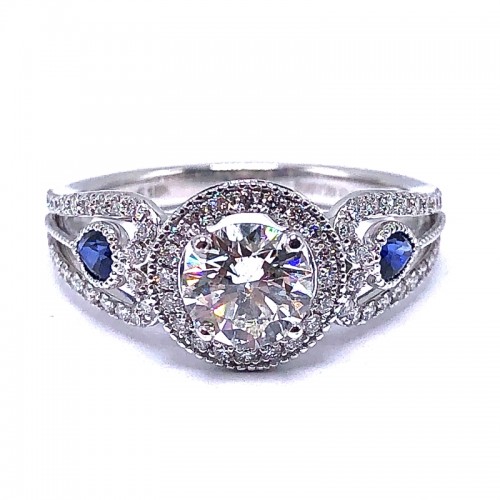 Simon G. Round Diamond Engagement Ring
