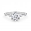De Beers Forevermark Center of My Universe® Round Halo Engagement Ring with Diamond Band
