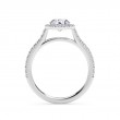 De Beers Forevermark Center of My UniverseÂ® Round Halo Engagement Ring with Diamond Band