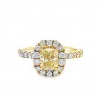 Canary Cushion Engagement Ring