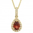 Garnet & Diamond Pendant