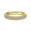 French Pave Diamond Wedding Band