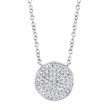 SHY Creation Disc Diamond Pave Pendant