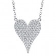 SHY Creation Multi Diamond Pave Heart Necklace