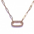 Diamond Paperclip Necklace