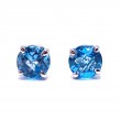 Swiss Topaz Round Earrings