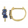 Sapphire & Diamond Huggie Earrings